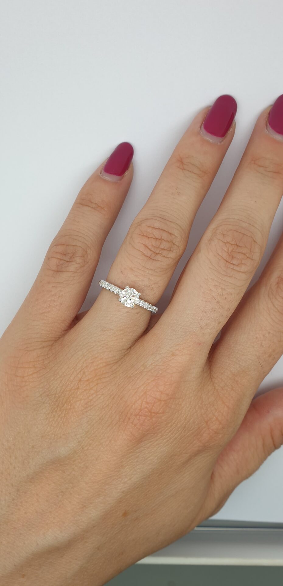 ⁦טבעת אירוסין קלאסית 0.50 קראט⁩ – תמונה ⁦3⁩