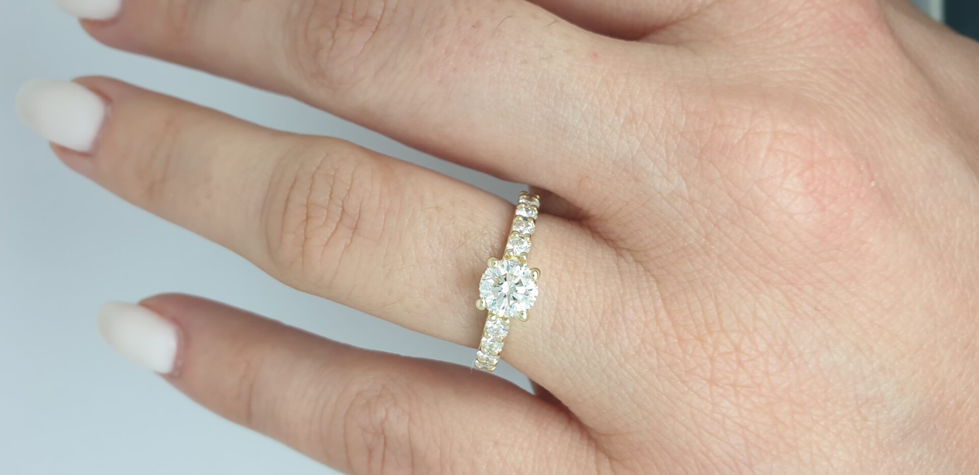 ⁦טבעת אירוסין יהלום 0.50ct⁩ – תמונה ⁦4⁩