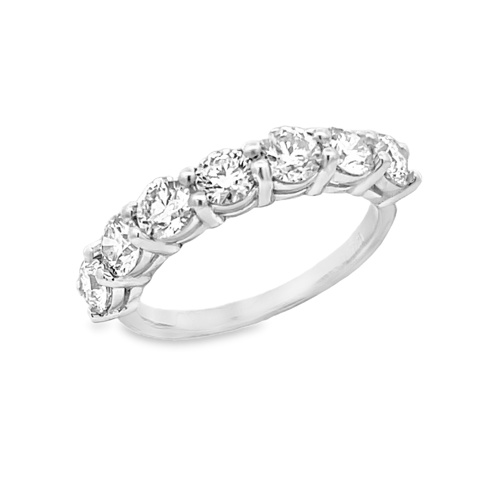 ⁦טבעת שורה יהלומי מעבדה 2 קראט⁩ – תמונה ⁦5⁩