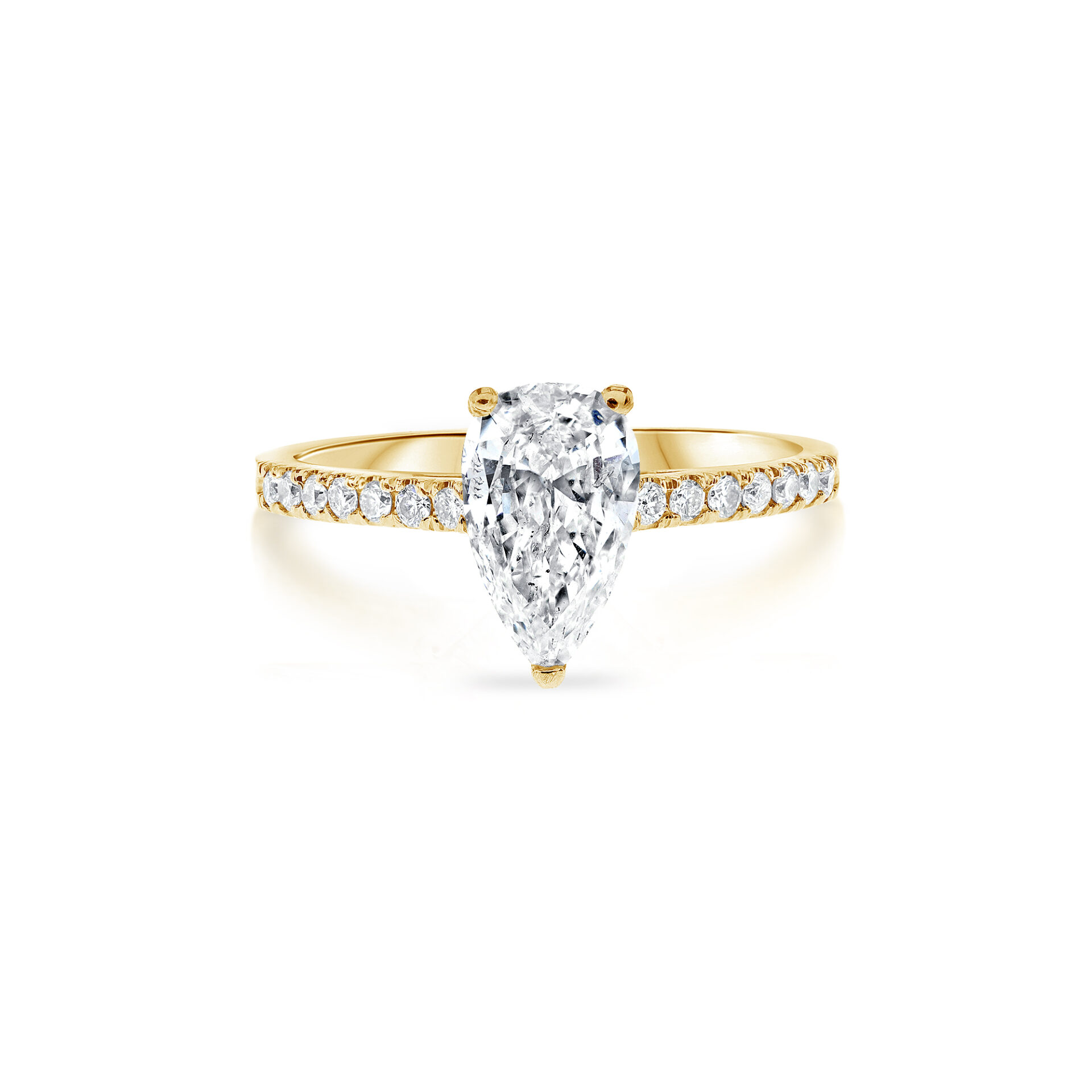 טבעת יהלום טיפה 1 קראט