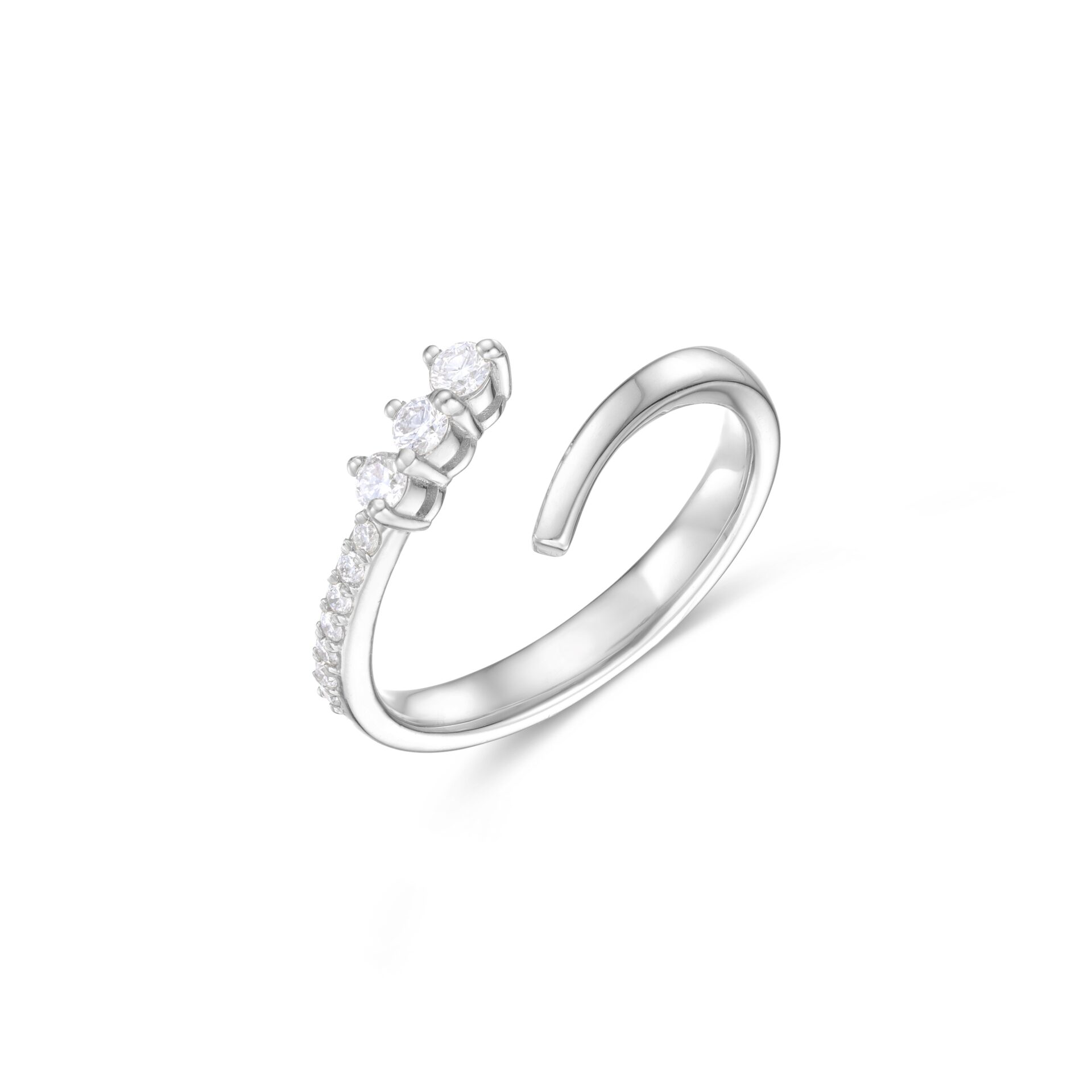 ⁦טבעת עם משמעות - טבעת 3 יהלומים - יהלום לכל ילד⁩ – תמונה ⁦2⁩