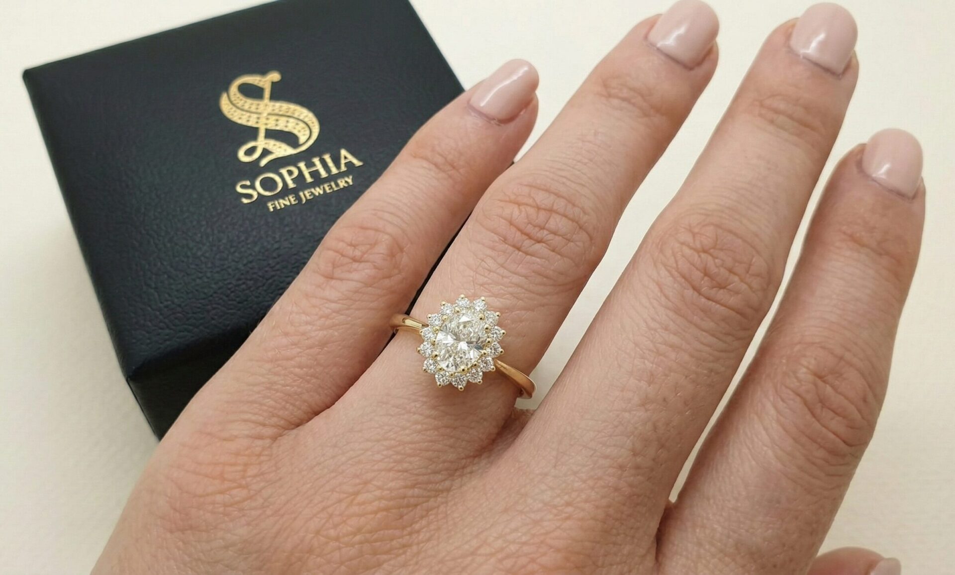 ⁦טבעת מלכותית אובל 1.5 קראט⁩ – תמונה ⁦2⁩