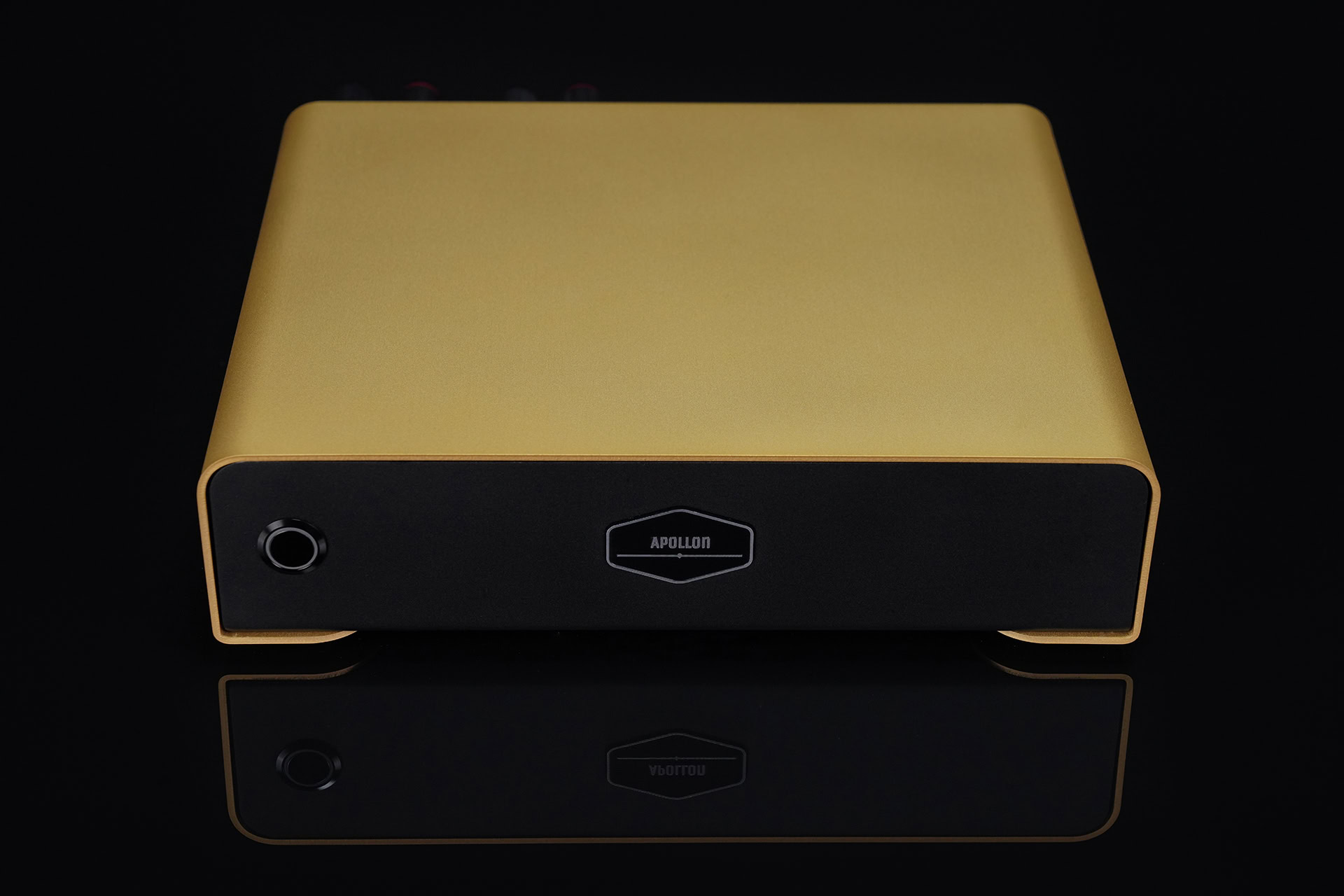 Hypex NC122MP Stereo Amplifier Gold Anodized Front View Apollon Audio