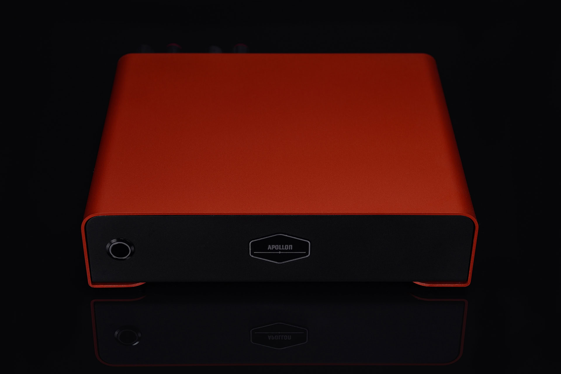 Hypex NC122MP Stereo Amplifier Red Anodized Front View Apollon Audio