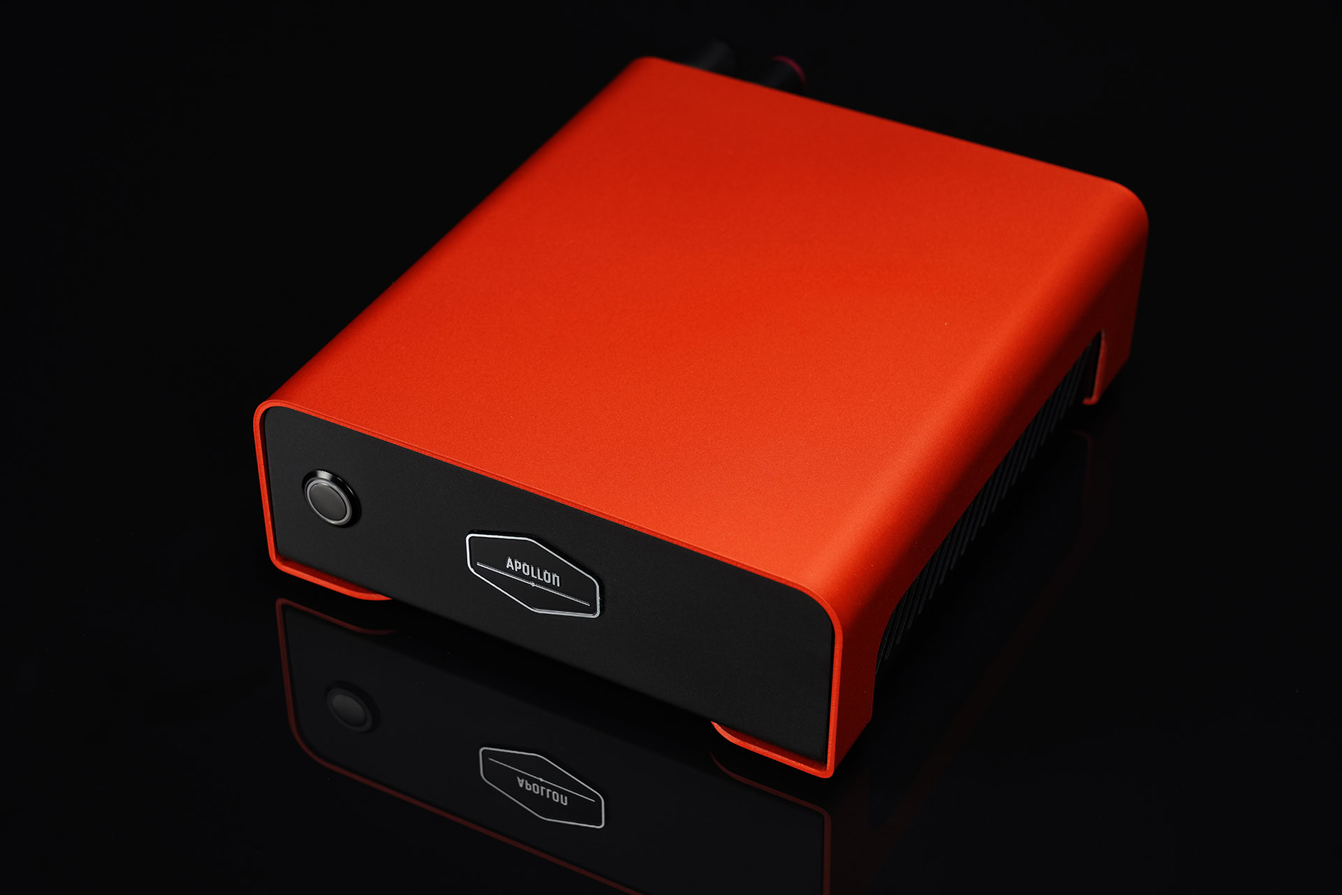 Hypex NC250MP Monoblock Amplifier Red Anodized Side View Apollon Audio