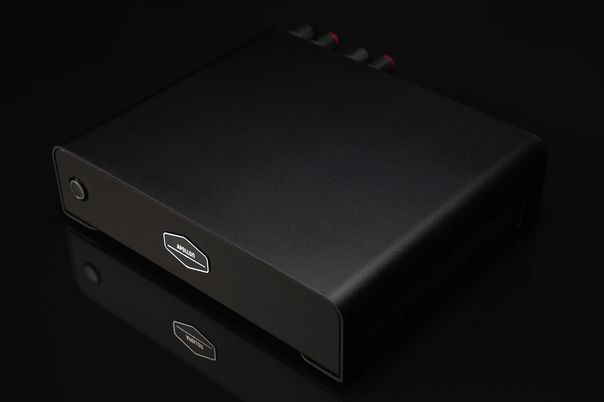 Hypex NC502MP Stereo Amplifier Black Anodized Front Side View Apollon Audio