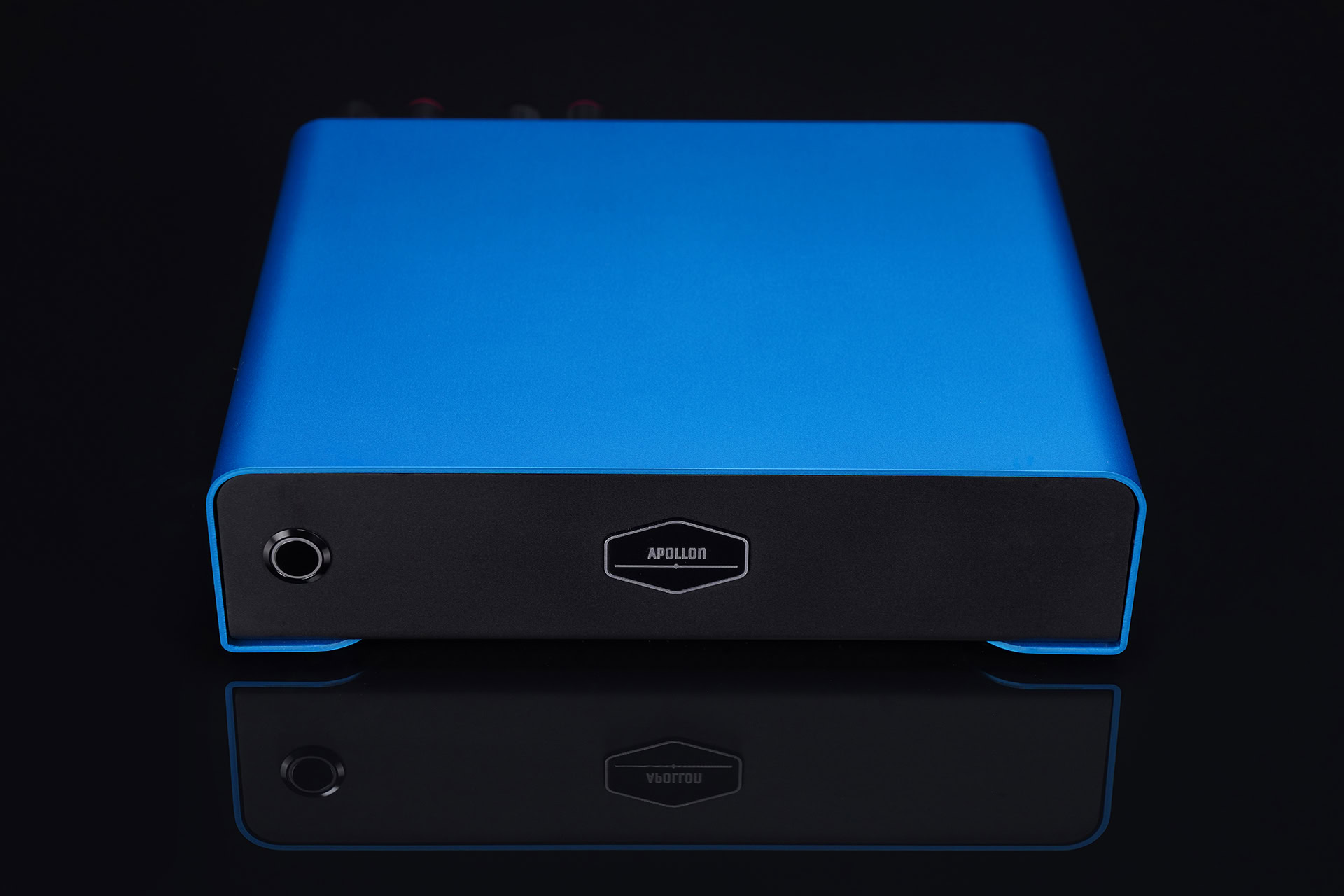 Hypex NC502MP Stereo Amplifier Blue Anodized Front View Apollon Audio