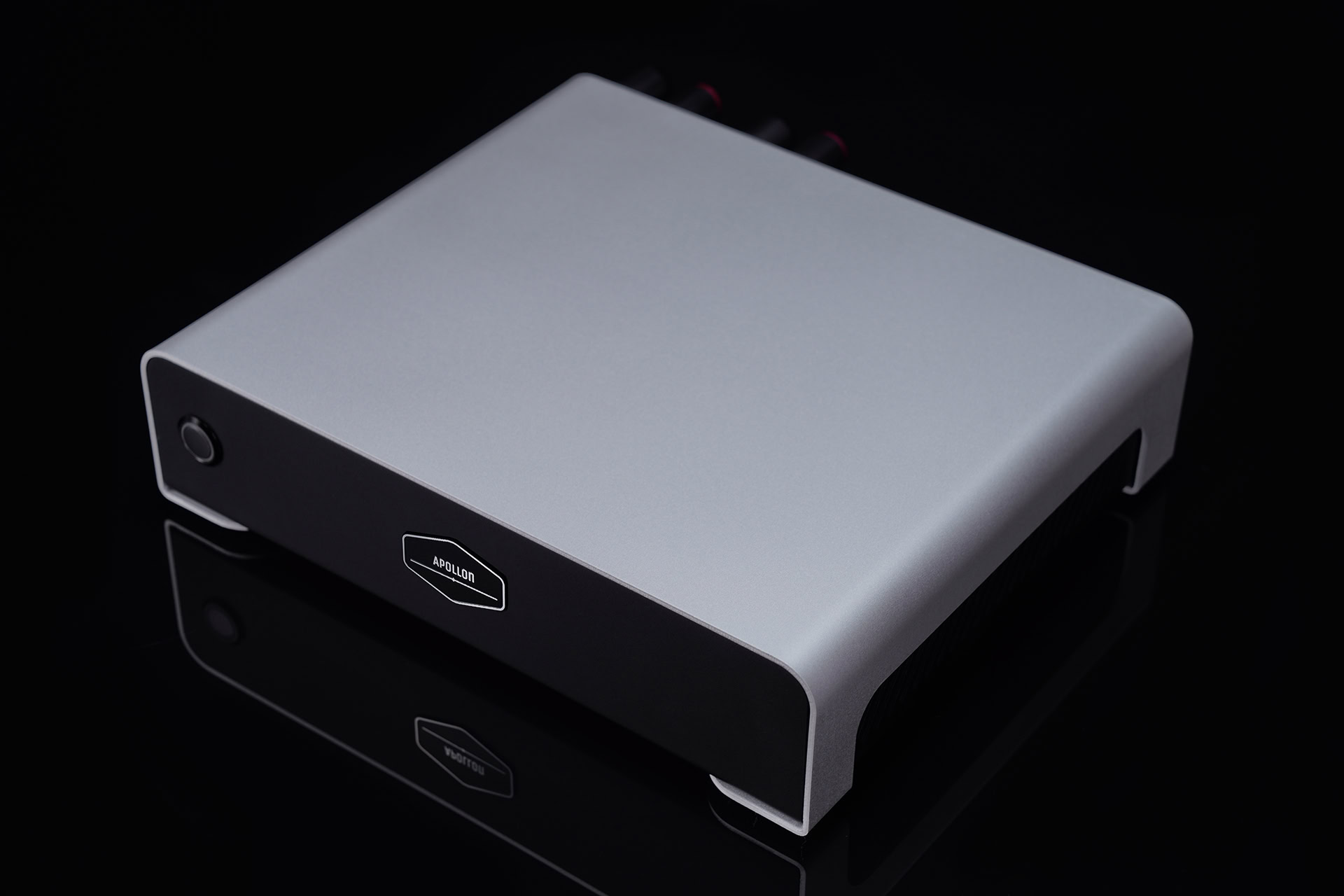 Hypex NC502MP Stereo Amplifier Silver Anodized Front Side View Apollon Audio