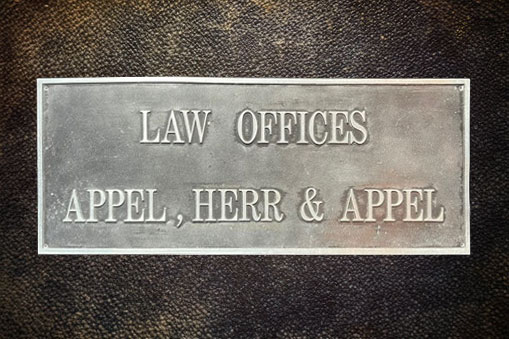 Appel, Herr & Appel sign