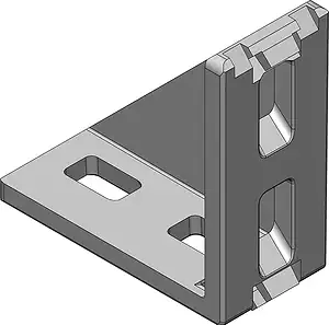 Équerre double 30x60 pour profilé aluminium