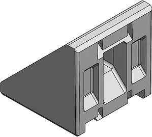 Équerre simple 20 pour profilé aluminium
