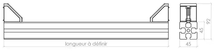 Plan de l'Entretoise de Tronçon pour Convoyeur TRC