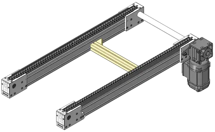 Mise en situation de l'Entretoise de Tronçon pour Convoyeur TRC
