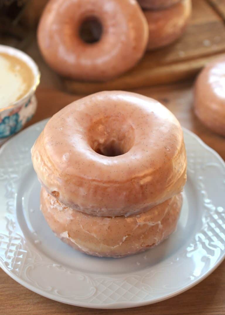 Vanilla-glazed donuts