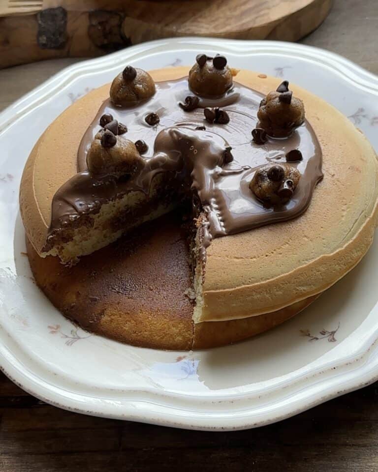 cookie dough stuffed pancakes