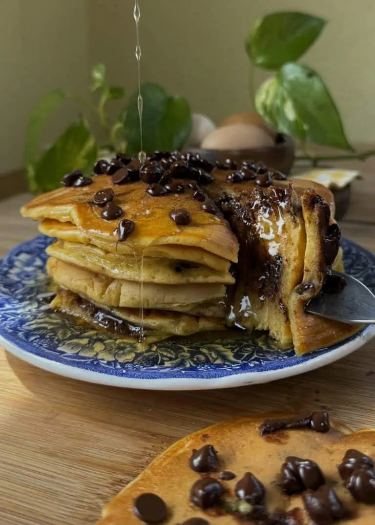 Chocolate Chip Cottage Cheese Pancakes