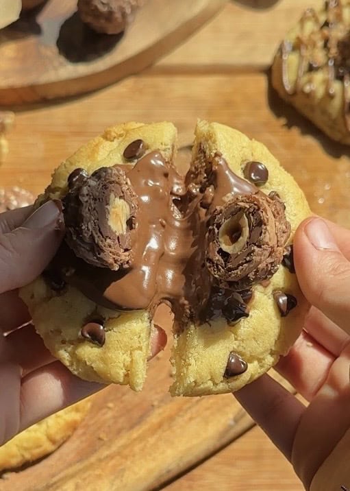 Ferrero Rocher Nutella Cookies