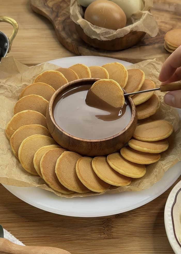 Fluffy Mini Nutella Pancakes