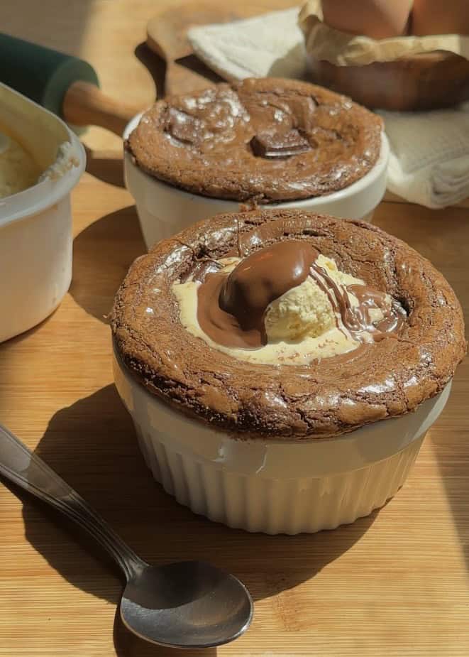Deep Dish Nutella Brownies for Two