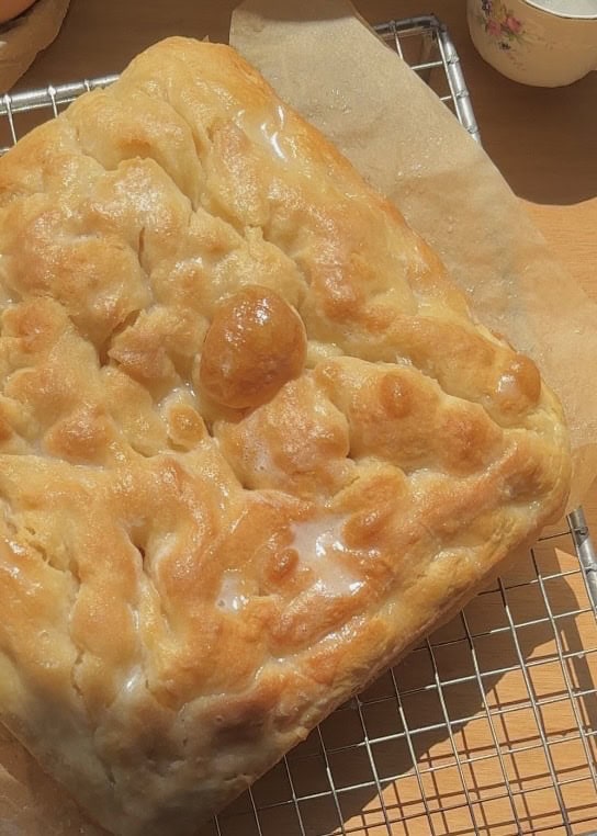 Homemade Glazed Donut Focaccia