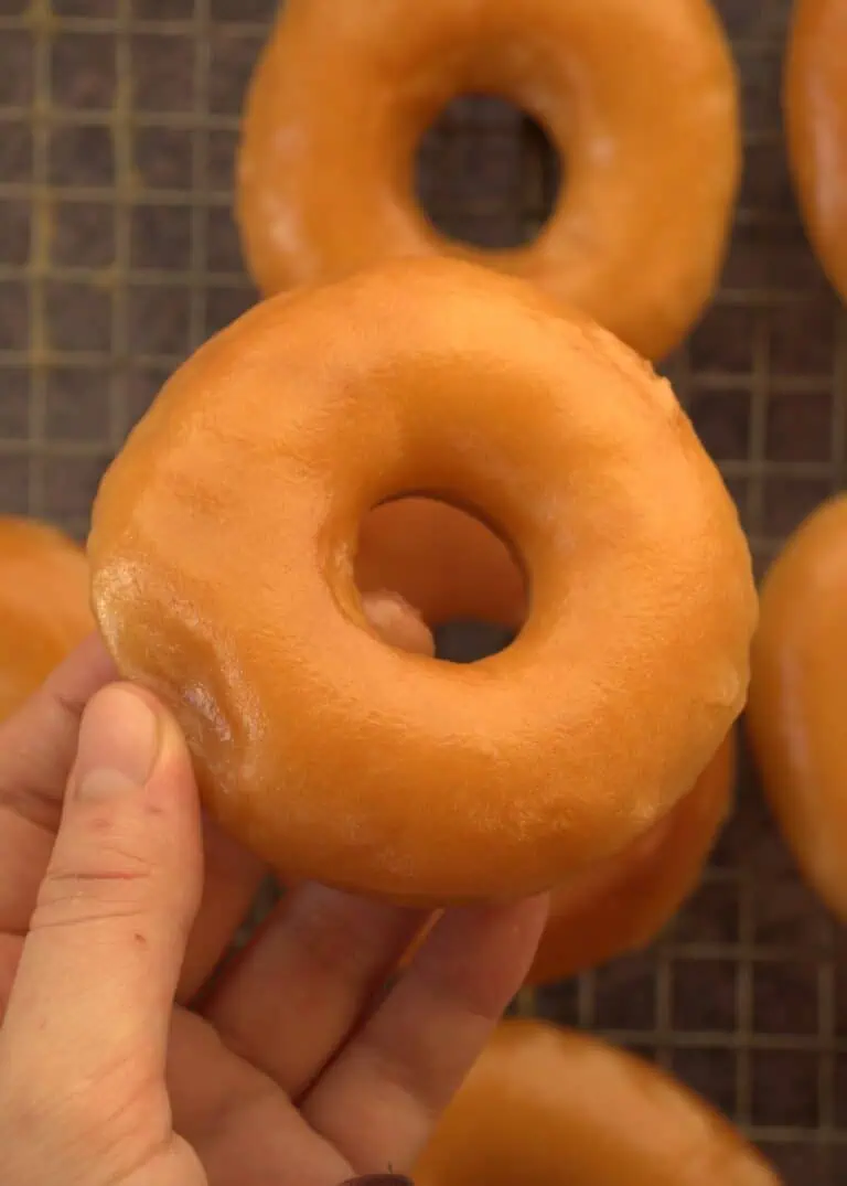 Maple-glazed donuts