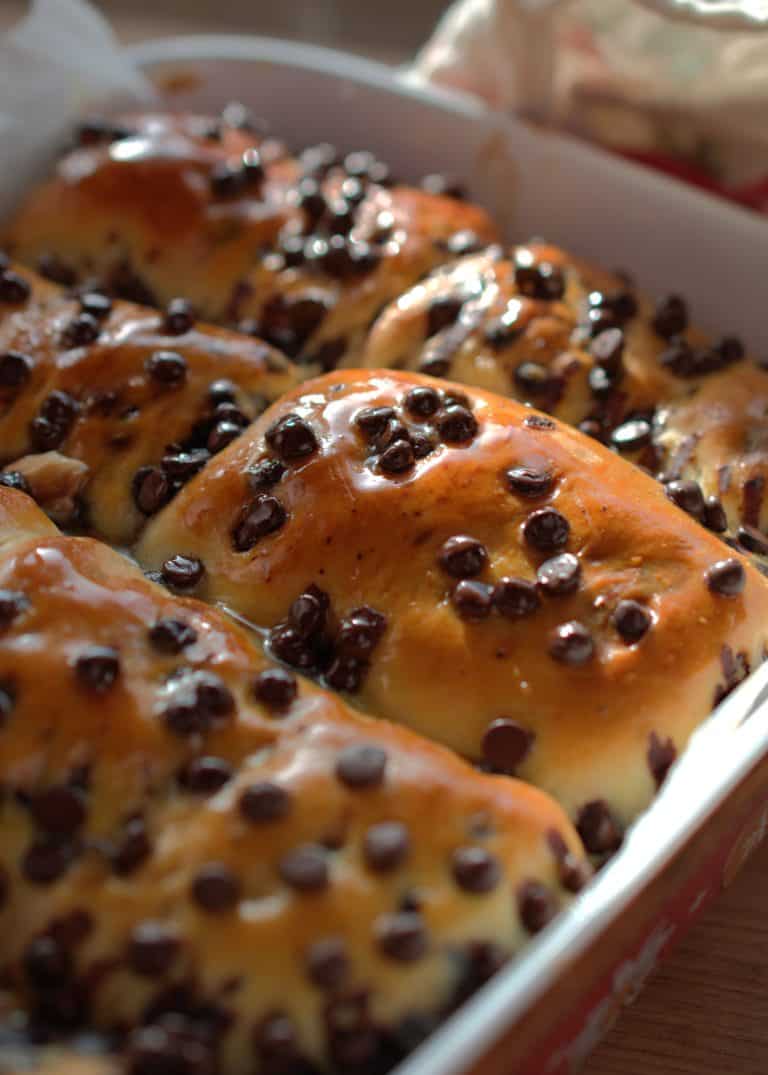 Nutella chocolate chip brioche