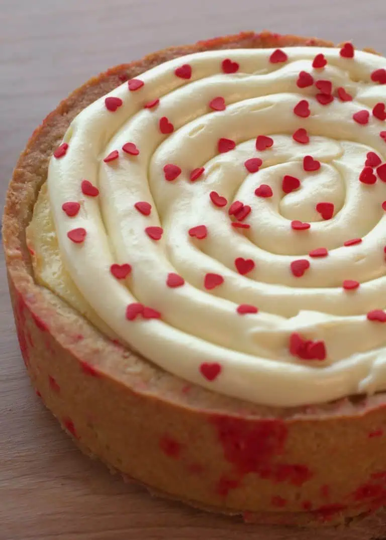 Sugar Cookie Valentine’s Cheesecake
