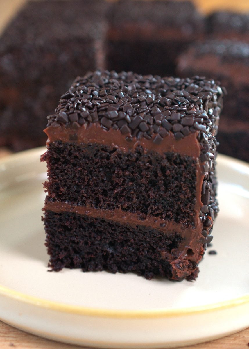 Moist chocolate sheet cake