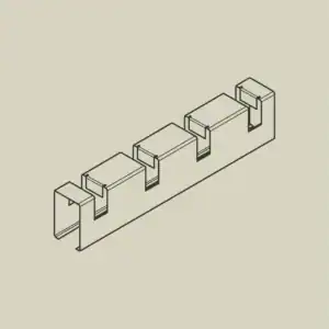 Carrier อุปกรณ์ยึดระแนง Aron แบบขาตรง