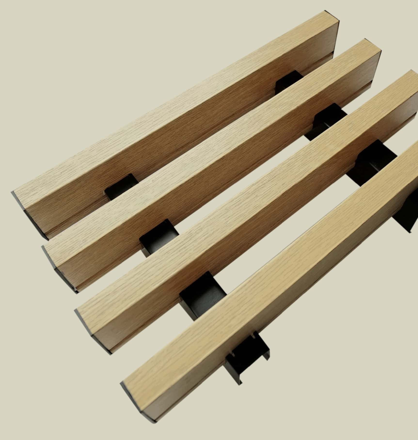 ระแนงโลหะลายไม้ ขนาด 25x100x4000. สีบีช (Beech)