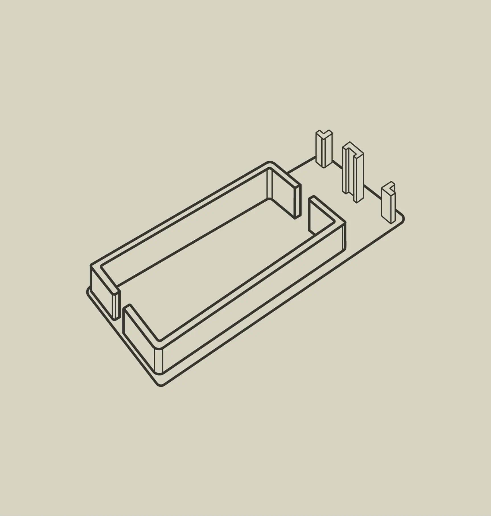 End Cap ตัวปิดปลาย สีบีช 20x50mm.