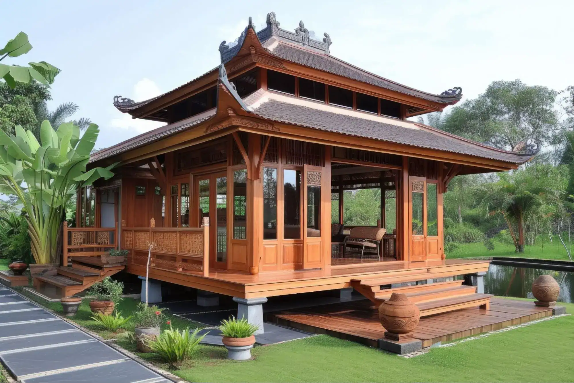 แบบบ้านชั้นเดียว สไตล์ไทยประยุกต์