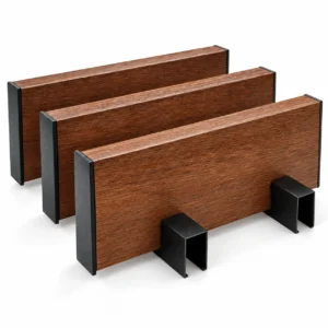 ระแนงเหล็กลายไม้ ขนาด 100 x 25 x 4000 mm. สีวอลนัท (Walnut)