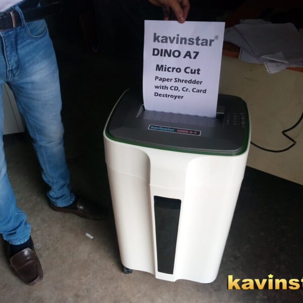 Kavinstar DINO A7 High Security Paper Shredder Machine Shred Upto 15-17 Sheets (70gsm) with Separate Slot for CD, Cr. Card (Noiseless) - Image 4