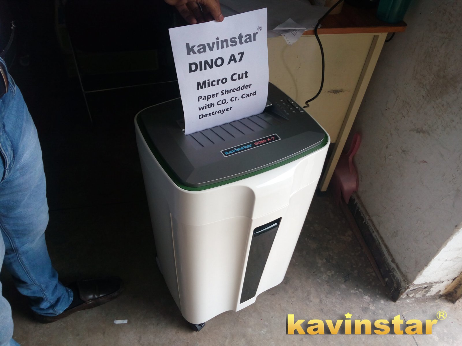 Kavinstar DINO A7 High Security Paper Shredder Machine Shred Upto 15-17 Sheets (70gsm) with Separate Slot for CD, Cr. Card (Noiseless) - Image 5