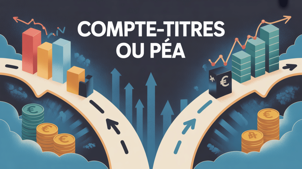 compte titre ou plan epargne action chemin décision bourse