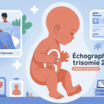 echo 3d bebe trisomique illustration depistage