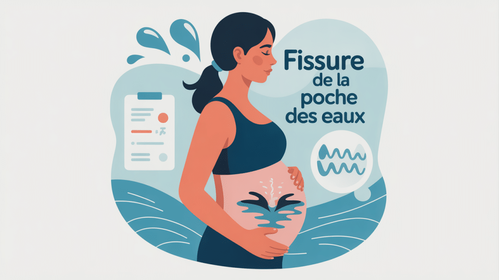illustration fissure poche des eaux test papier toilette femme enceinte