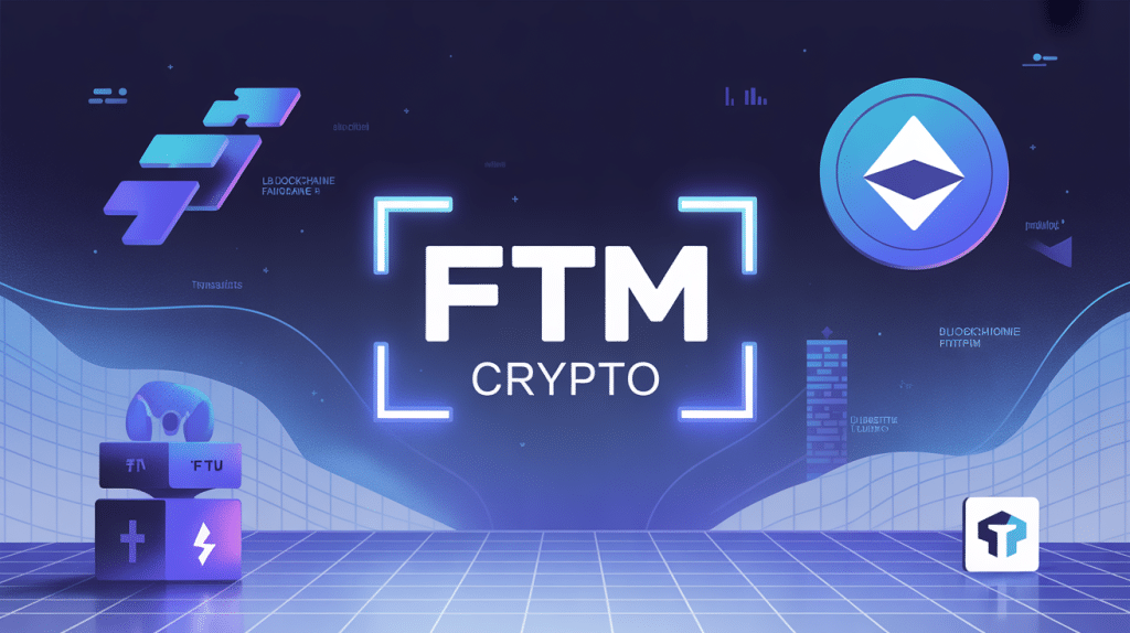 illustration ftm crypto blockchain et defi