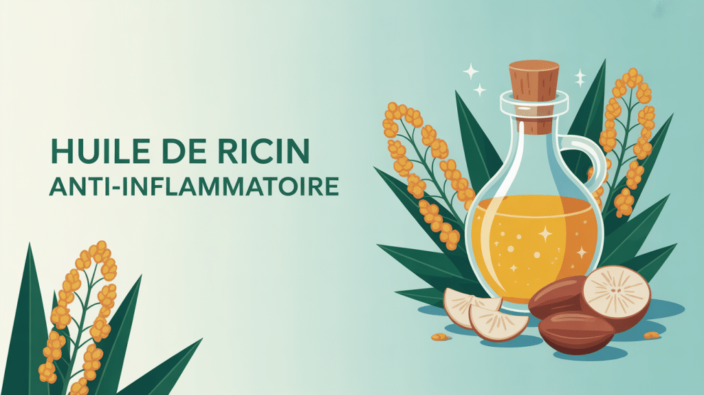 huile de ricin anti inflammatoire flacon illustration vectorielle
