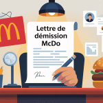 illustration lettre de demission mcdo professionnelle