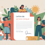 illustration lettre de motivation service civique