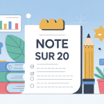 illustration évaluation mettre une note sur 20