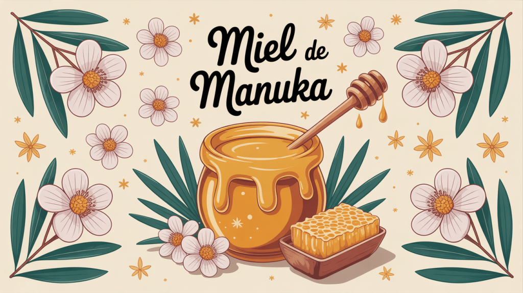 miel de manuka 15 bienfaits pot et fleurs illustration