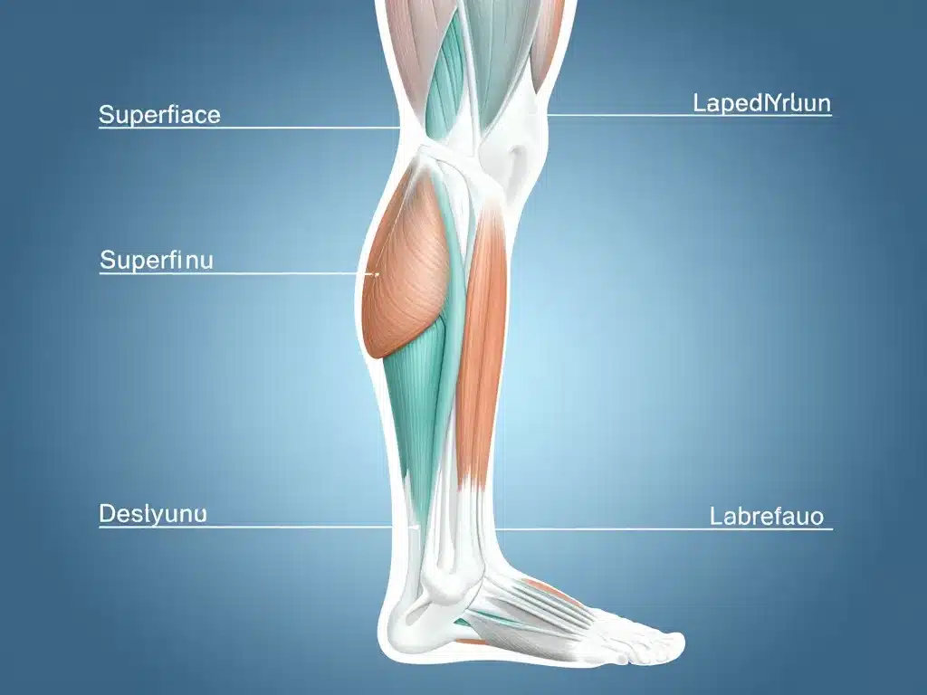 structure muscles du mollet anatomie concept superficial profond