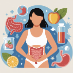 ventre gonfle prise de poids rapide illustration silouhette sante