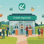 avis sur credit agricole illustration banque clients paysage francais