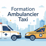 formation ambulancier taxi vecteur modern ambulancier et taxi