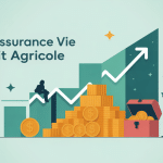 illustration taux assurance vie 2024 crédit agricole stylisée