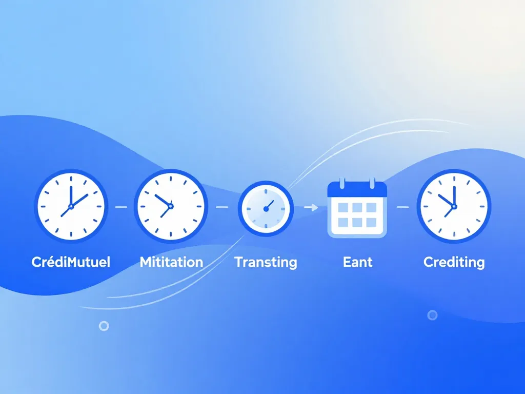 data visual métaphore virement crédit mutuel heure calendrier horloge